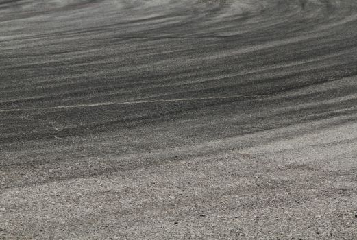 Tire marks on road track for background