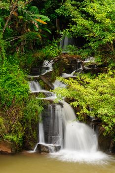 Tad Pha Souam waterfall Bajeng national park, Paksa South Laos. 