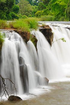 Tad Pha Souam waterfall Bajeng national park, Paksa South Laos. 