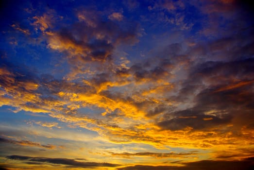 Nice sunset sky at Kho Loy, Siracha, Chonburi, Thailand