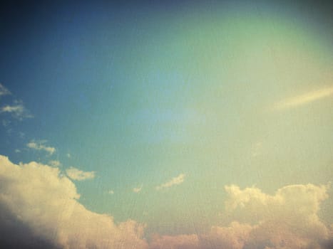 retro image of cloudy sky
