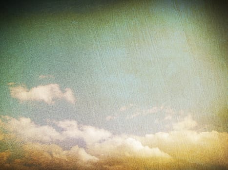 retro image of cloudy sky