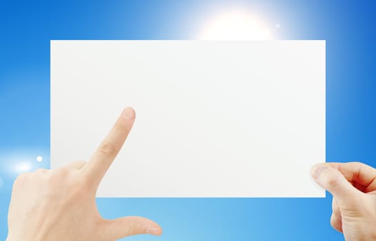 Hand holding paper