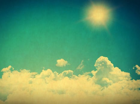 retro image of cloudy sky