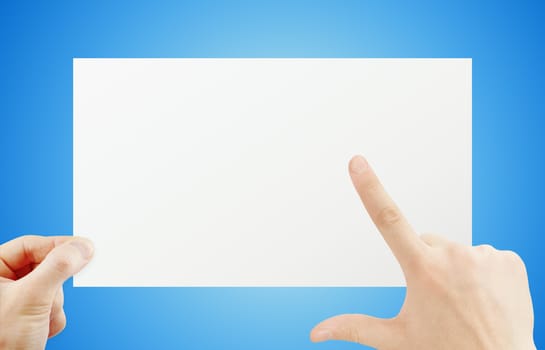 Hand holding paper