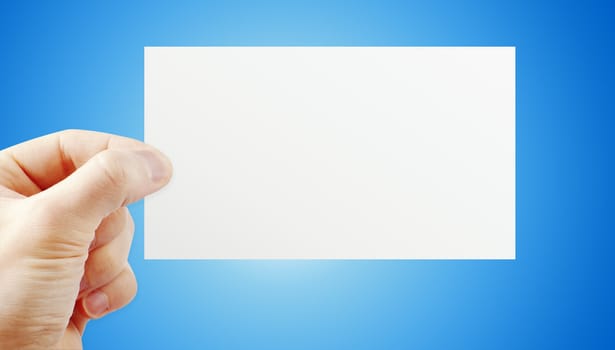 Hand holding paper