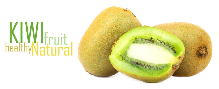 Kiwi fruit isolated on white background