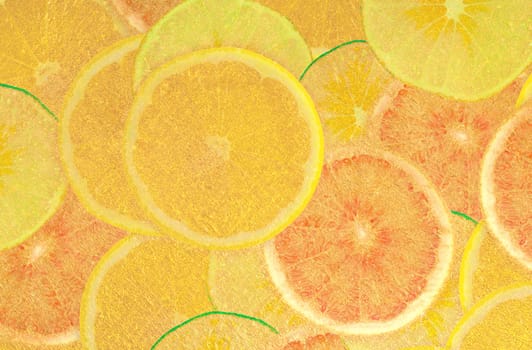 Abstract gold fruite
