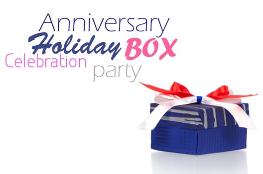 gift box with ribbon isolated on white