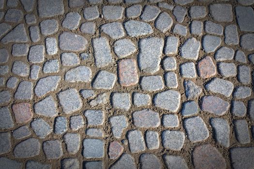 Texture of paving slabs made ​​of stone with a frame