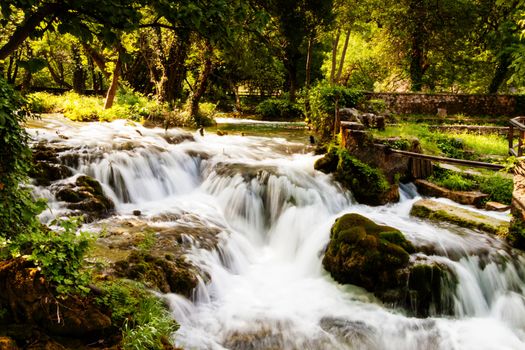 Waterfalls in the forest, Krka national park, Croatia