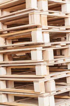 Pile of beech pallets