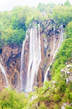 Waterfalls in Plitvice Lakes National Park, Croatia