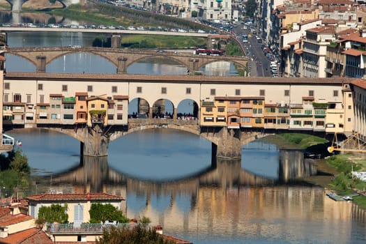 Ponte Vecchio, Florence,Tuscany, Italy .  View from the Michelangelo's Piazza 