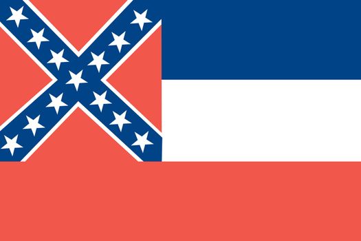 The Flag of the American State of Mississippi