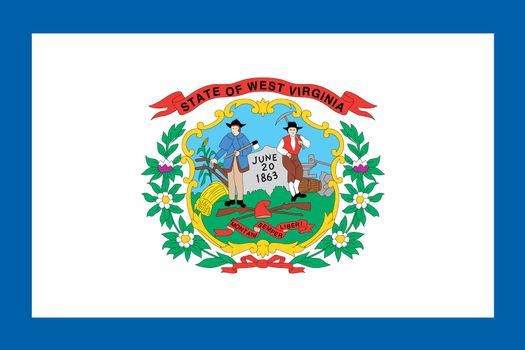 The Flag of the American State of West Virginia