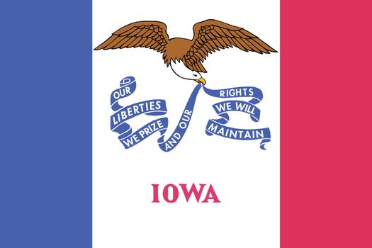 The Flag of the American State of Iowa