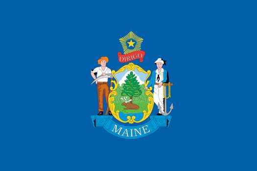 The Flag of the American State of Maine