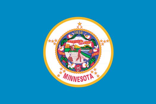The Flag of the American State of Minnesota