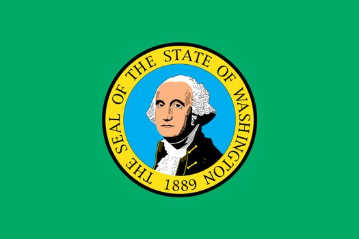 The Flag of the American State of Washington