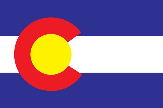 The Flag of the American State of Colorado