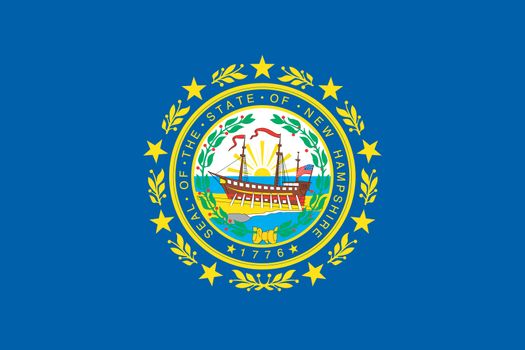 The Flag of the American State of New Hampshire