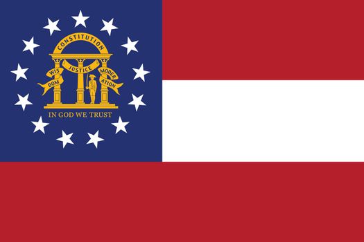 The Flag of the American State of Georgia