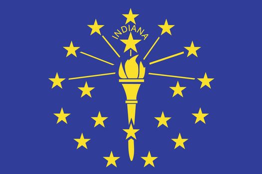 The Flag of the American State of Indiana