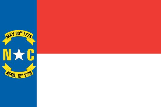 The Flag of the American State of North Carolina