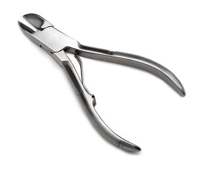 nail clippers on white background