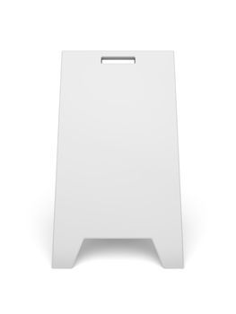 Advertising stand on white background