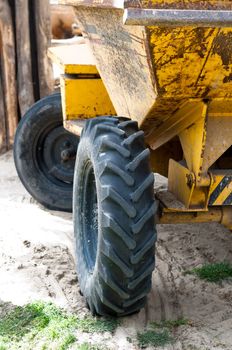 Big yellow consturction machine