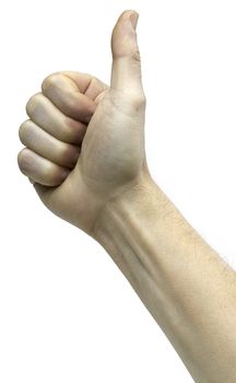 thumbs up on white background