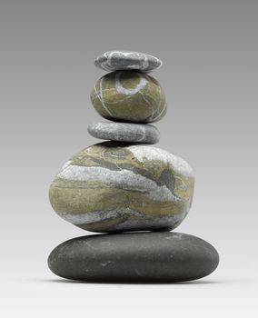 Pile of pebbles - zen look