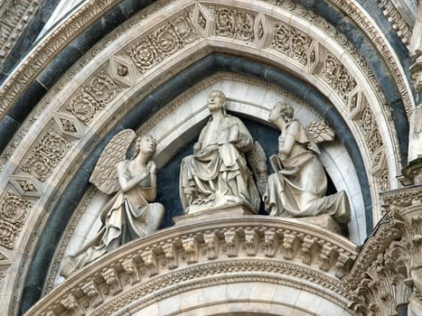 Siena - the portal to the lateral wall of the unfinished Duomo Nuovo