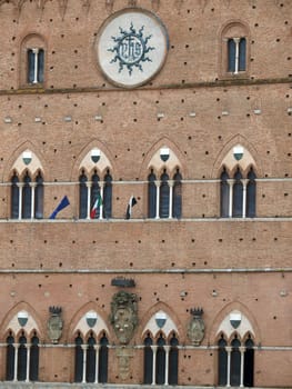 Siena - Gothic Palazzo Pubblico facade