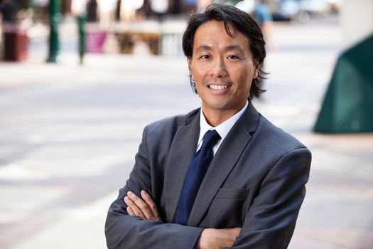 Portrait of an Asian businessman smiling