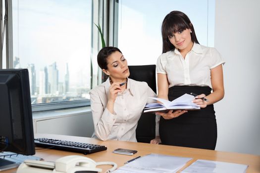Business executive with personal assistant