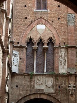 Courtyard in Palazzo Pubblico. Siena, Tuscany