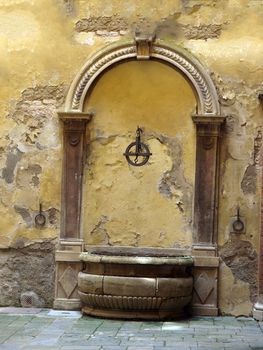 Siena - the courtyard of the Palazzo Chigi-Saracini