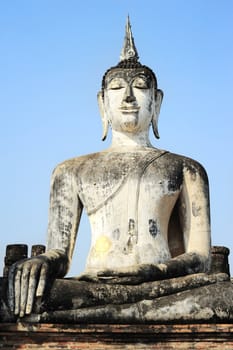 Buddha statue at Sukhotai Historical Park. Thailand