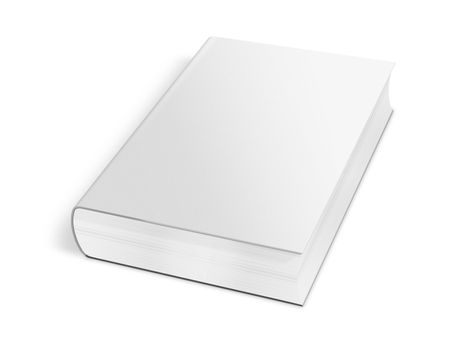 collection of various blank white book on white background with clipping path