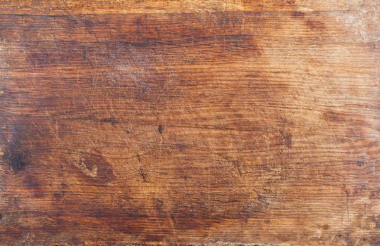 Surface of the old wooden planks oak kitchen board