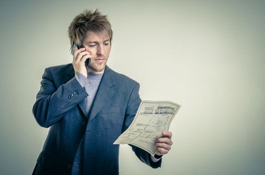 Young man in business suit