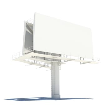 Street billboard. Isolated render on a white background