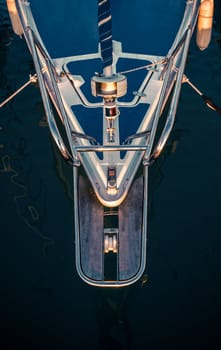 Part of a sailing boat closeup