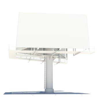 Street billboard. Isolated render on a white background
