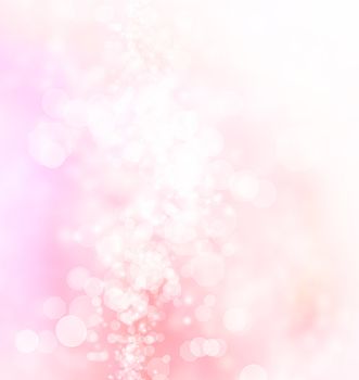 Pink, peach colored abstract octagon shaped bokeh Lights Background 