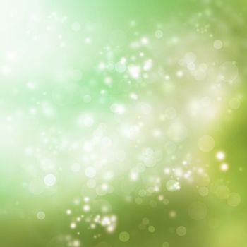 Abstract Lights on Green Colored Background 