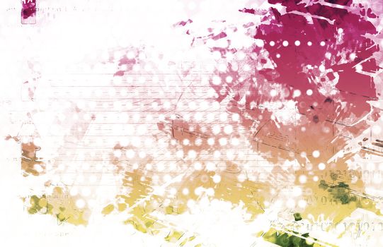 Modern Retro Abstract Paint as Splash Background